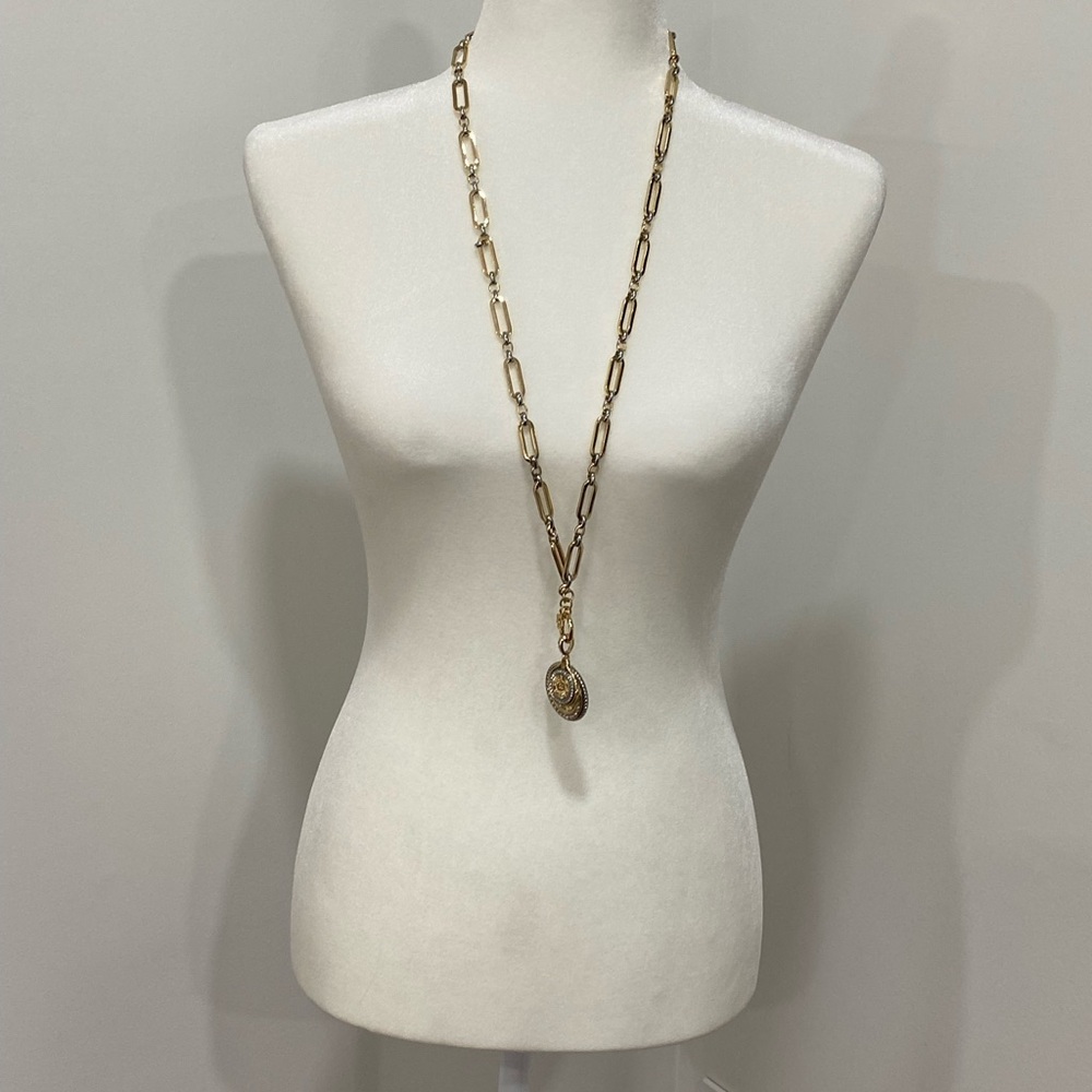 White House Black Market Gold and Silver Pendant Necklace - Picture 9 of 10